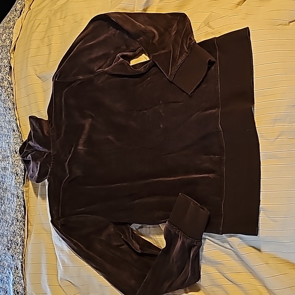 Calvin Klein Brown Velour Hoodie Jacket Size XL - Picture 6 of 12